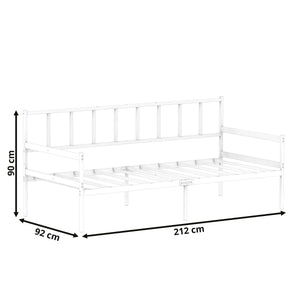 Tagesbett Schlafsofa Metall LIDS 90 x 200 cm schwarz
