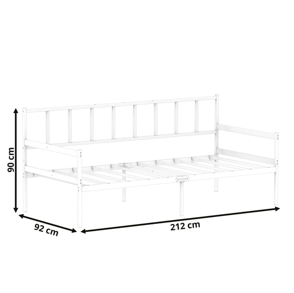 Tagesbett Schlafsofa Metall LIDS 90 x 200 cm schwarz