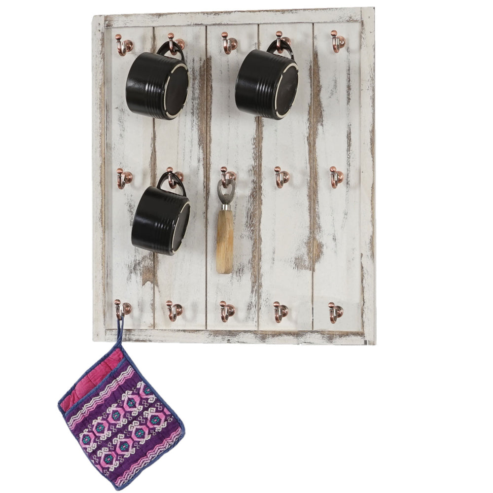 Tassenhalter Marano, Shabby-Chic 50x45x5cm ~ weiss