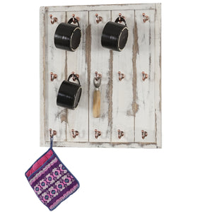 Tassenhalter Marano, Shabby-Chic 50x45x5cm ~ weiss