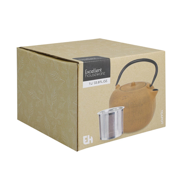 Teekanne Gusseisen 1L braun