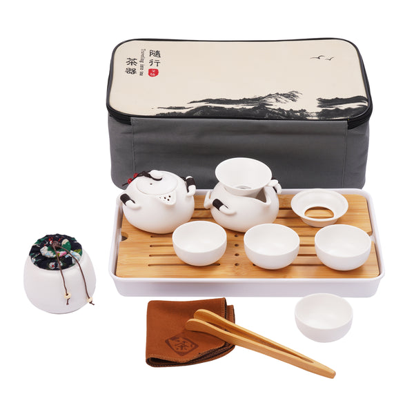 Teeset Kung Fu mit Reisetasche 12-teilig