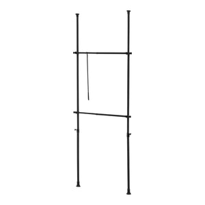 Telescopic wardrobe Kemi with 2 wardrobe rails 75 - 115cm