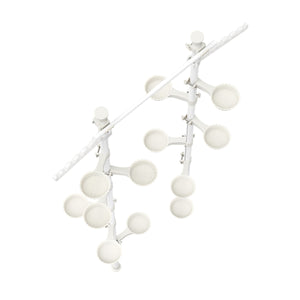 Teleskop Pflanzenständer 12 Ablagen 2 Haken weiss