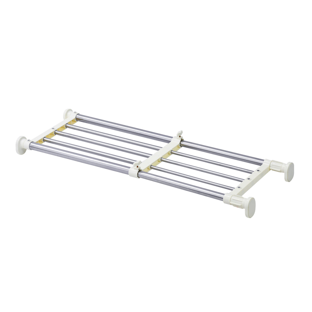 Teleskopregal 40/60 x 25 cm silber/weiss