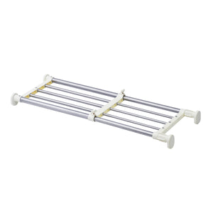 Teleskopregal 40/60 x 25 cm silber/weiss