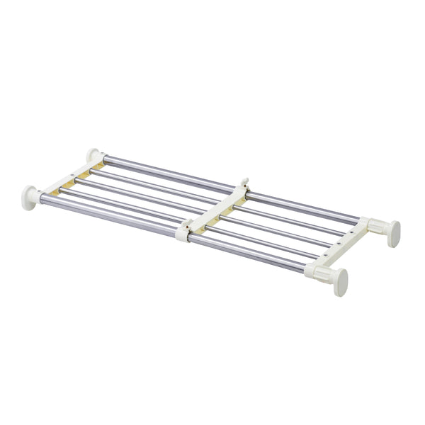 Teleskopregal 40/60 x 25 cm silber/weiss