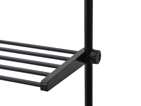 Teleskopregal mit 4 Ablagen 165 - 297 cm schwarz