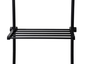 Teleskopregal mit 4 Ablagen 165 - 297 cm schwarz