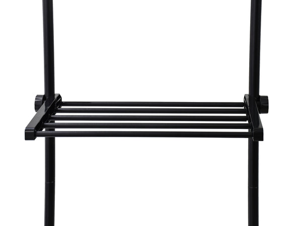 Teleskopregal mit 4 Ablagen 165 - 297 cm schwarz