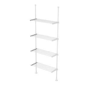Teleskopregal mit 4 Ablagen 165 - 297 cm weiss