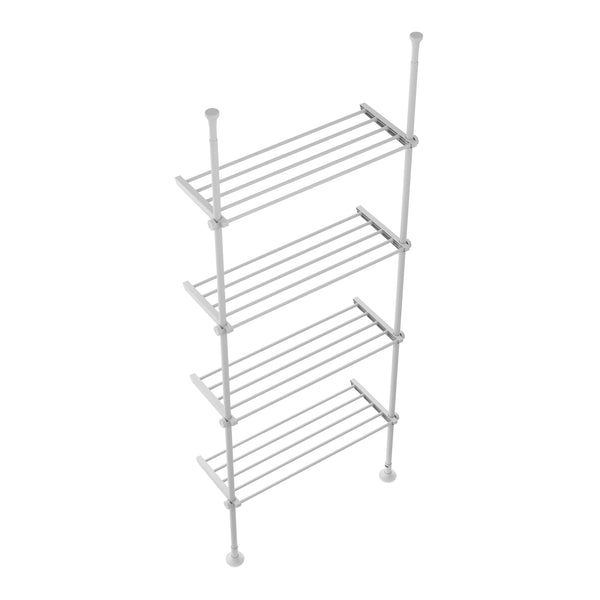 Teleskopregal mit 4 Ablagen 165 - 297 cm weiss