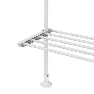 Teleskopregal mit 4 Ablagen 165 - 297 cm weiss