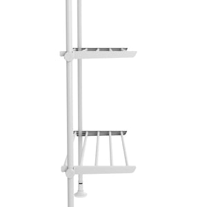 Teleskopregal mit 4 Ablagen 165 - 297 cm weiss