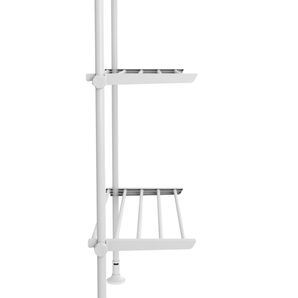 Teleskopregal mit 4 Ablagen 165 - 297 cm weiss