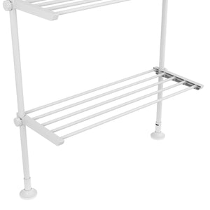 Teleskopregal mit 4 Ablagen 165 - 297 cm weiss