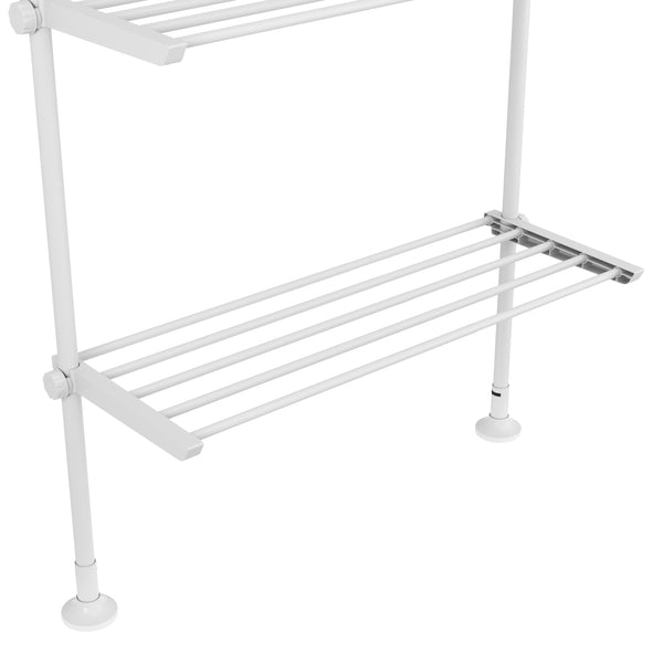 Teleskopregal mit 4 Ablagen 165 - 297 cm weiss