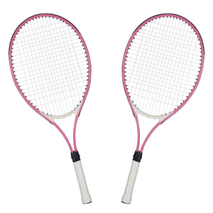 Tennisschläger 2er Set pink/weiss