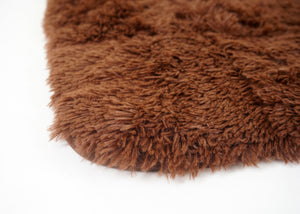 Teppich Shaggy Hochflor flauschig 230x160cm ~ dunkelbraun