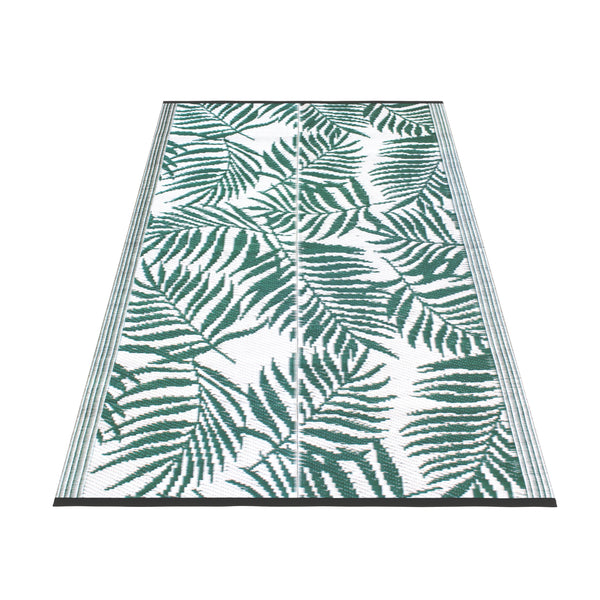 Outdoor Teppich TROPIC 150 x 90 cm grün/weiss