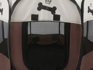 Welpenauslauf faltbar beige/braun