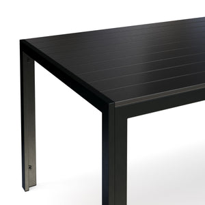 Tisch Polywood 180 x 90 cm schwarz