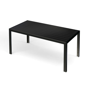 Tisch Polywood 180 x 90 cm schwarz