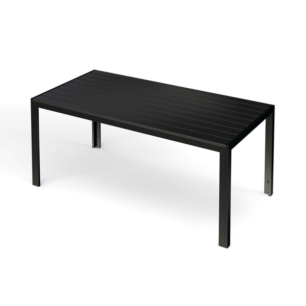 Tisch Polywood 180 x 90 cm schwarz
