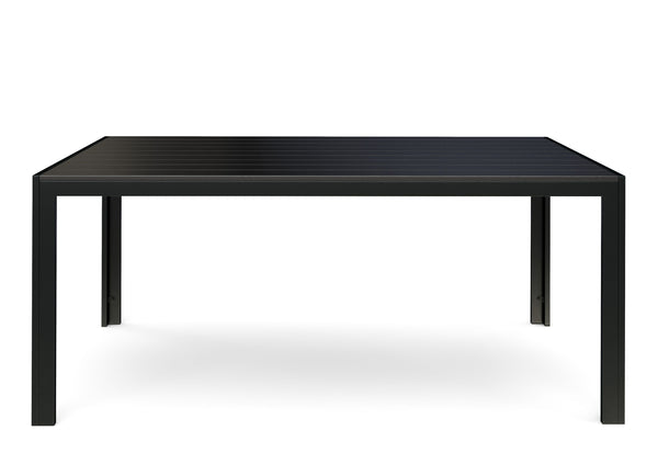 Tisch Polywood 180 x 90 cm schwarz