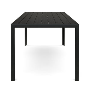 Tisch Polywood 180 x 90 cm schwarz