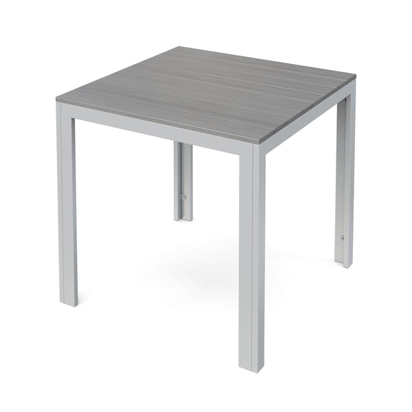 Tisch Polywood 80 x 80 cm grau