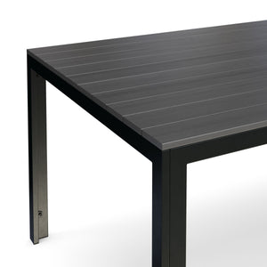 Tisch Polywood 200 x 100 cm anthrazit / schwarz