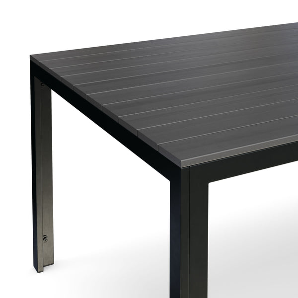 Tisch Polywood 200 x 100 cm anthrazit / schwarz