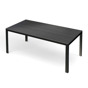 Tisch Polywood 200 x 100 cm anthrazit / schwarz