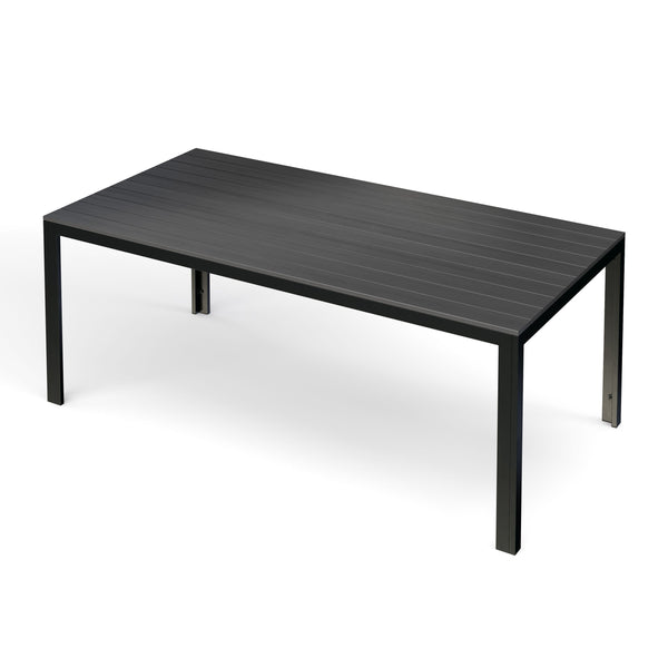 Tisch Polywood 200 x 100 cm anthrazit / schwarz
