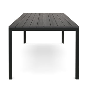 Tisch Polywood 200 x 100 cm anthrazit / schwarz