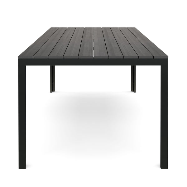 Tisch Polywood 200 x 100 cm anthrazit / schwarz