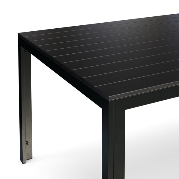 Tisch Polywood 200 x 100 cm schwarz