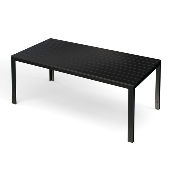 Tisch Polywood 200 x 100 cm schwarz