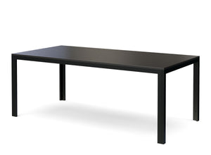 Gartenmöbel Tisch 200 cm + 8 Stühle schwarz