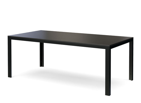 Gartenmöbel Tisch 200 cm + 8 Stühle schwarz