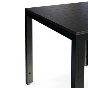 Tisch Polywood 80 x 80 cm schwarz