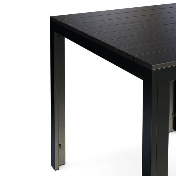 Tisch Polywood 80 x 80 cm schwarz