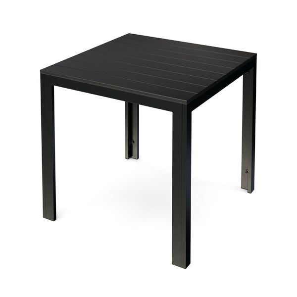 Tisch Polywood 80 x 80 cm schwarz