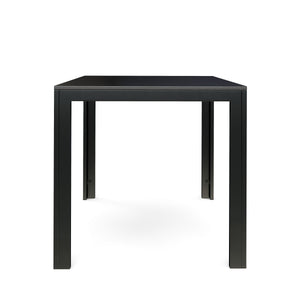 Tisch Polywood 80 x 80 cm schwarz