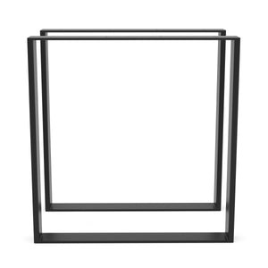 Tischgestell Stahl 70 x 72 cm 2er Set schwarz