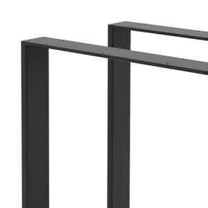 Tischgestell Stahl 70 x 72 cm 2er Set schwarz