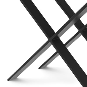 Tischgestell Stahl X-Form 80 x 71 cm 2er Set schwarz