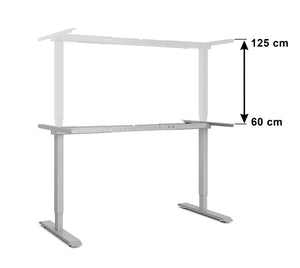 Cadre de table pour bureau assis-debout gris 160 cm