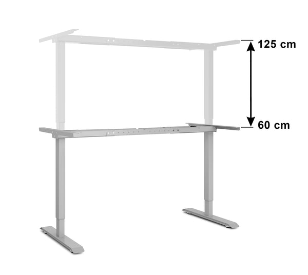 Cadre de table pour bureau assis-debout gris 160 cm